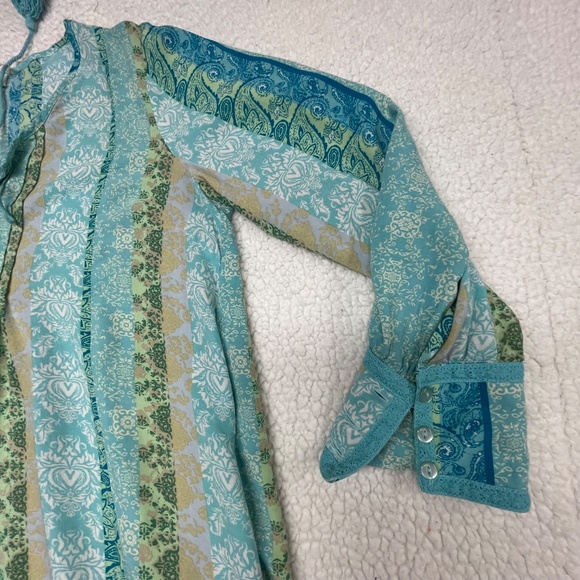 Women’s Simply Noelle L/XL(12-14) Blue/Green Top - Picture 8 of 15